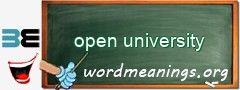 WordMeaning blackboard for open university